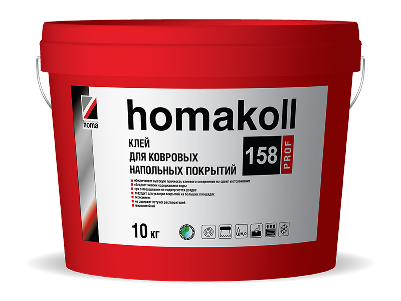 homakoll 158 Prof. Клей для ковровых напольных покрытий, водно-дисперсионный