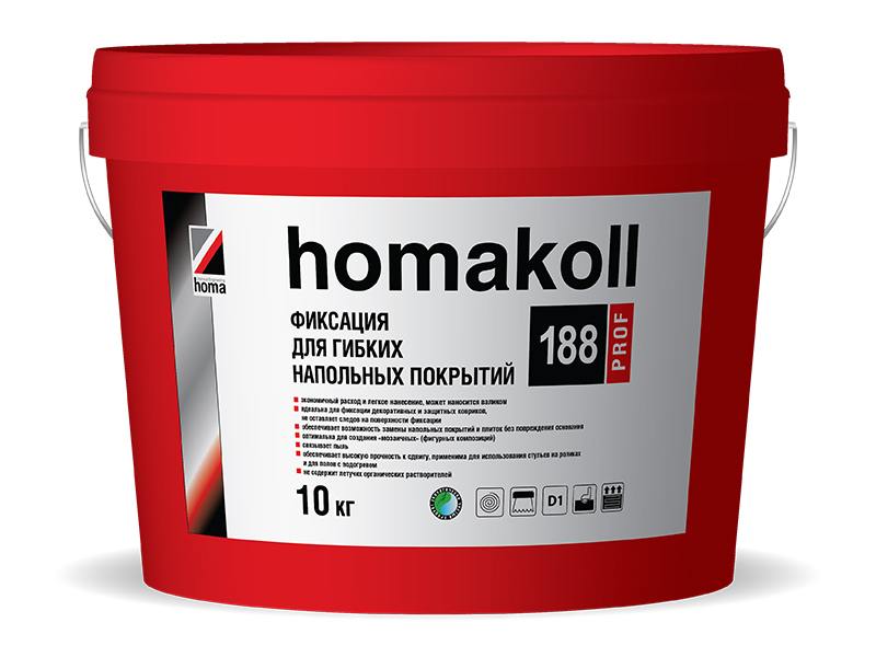 homakoll 188 Prof. Фиксация. Клей для линолеума, ковровой и дизайн плитки.